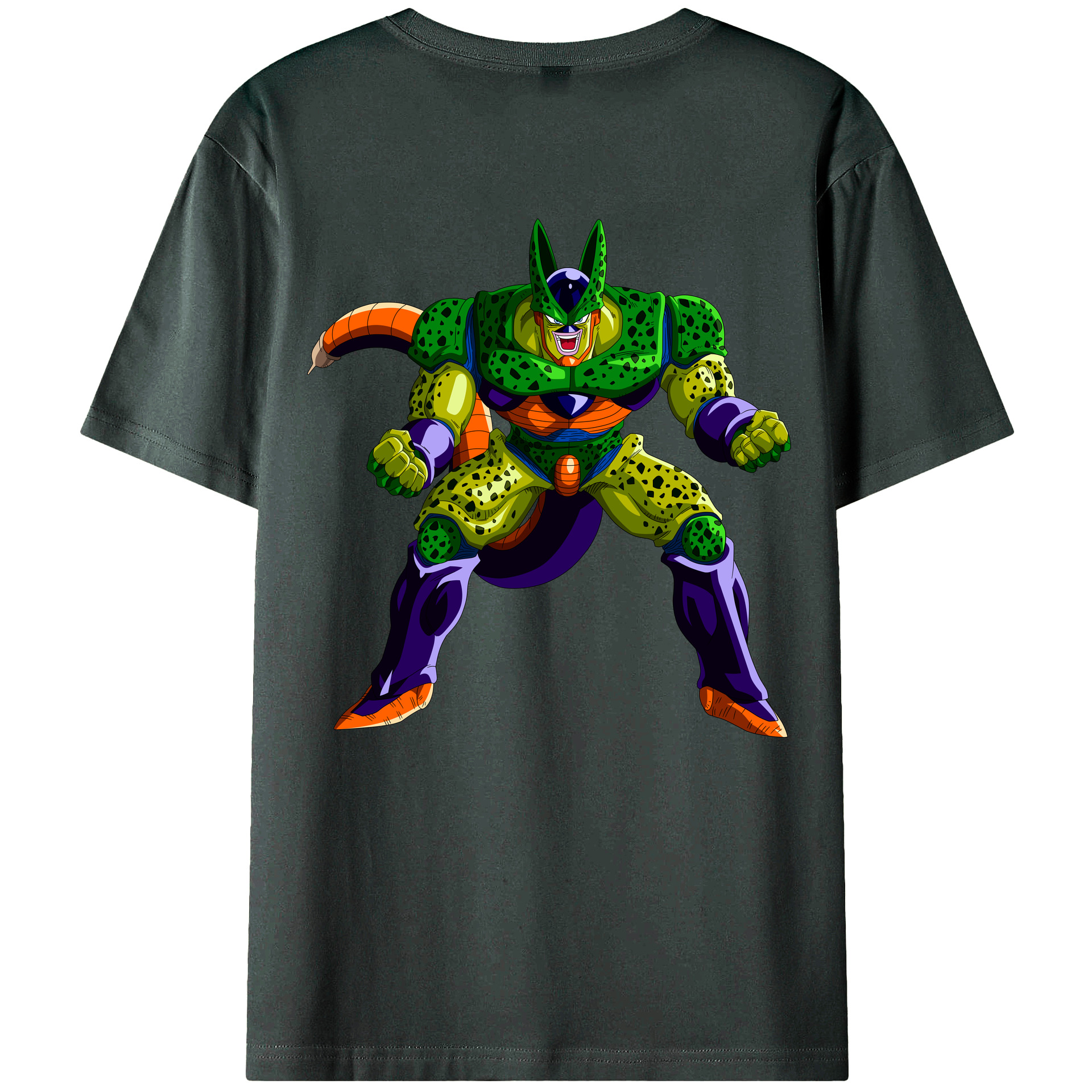 （画像用） ドラゴンボール セル DRAGON BALL Cell 綿100％ メンズ半袖Tシャツ（バックプリント） 通気性